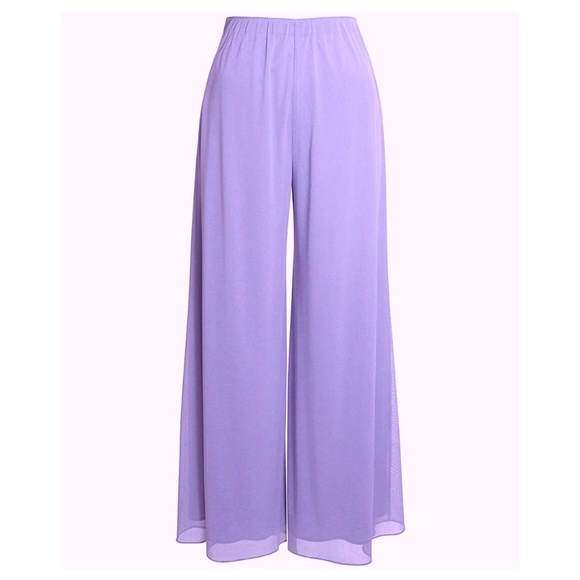 alex evenings wide leg chiffon pants